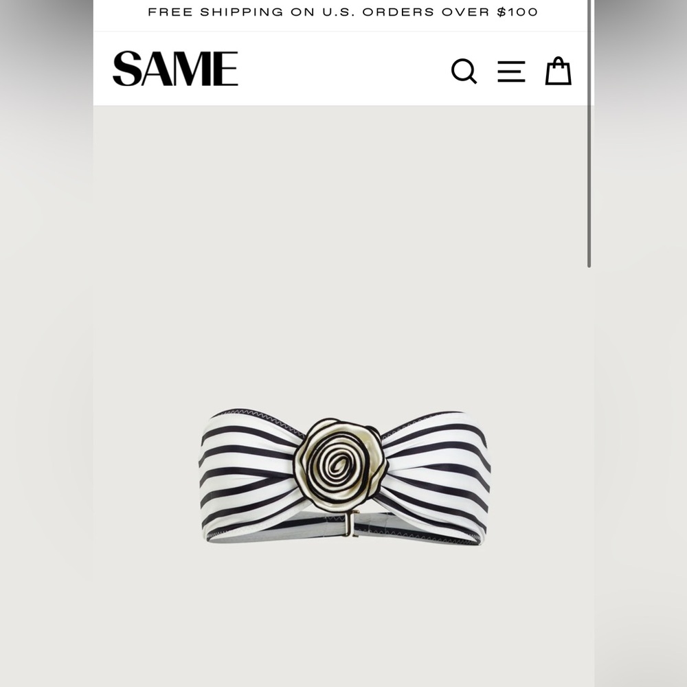 SAME ROSETTE BANDEAU TOP